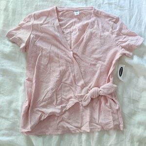 NWT Pink Tie Wrap T Shirt size XS